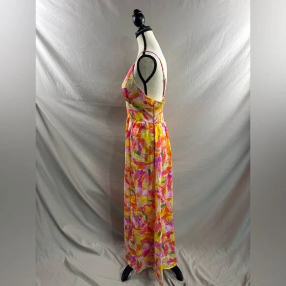 Boho Colourful Print Side Slit Dress - Picture 8 of 9